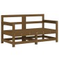 vidaXL Juego de muebles jardín 7 pzas madera maciza pino marrón miel vidaXL Juego de muebles jardín 7 pzas madera maciza pino marrón miel