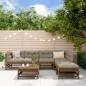 vidaXL Juego de muebles jardín 7 pzas madera maciza pino marrón miel vidaXL Juego de muebles jardín 7 pzas madera maciza pino marrón miel