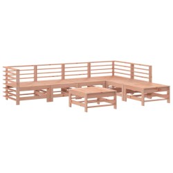 vidaXL Juego de muebles de jardín 7 pzas madera maciza abeto Douglas