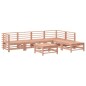 vidaXL Juego de muebles de jardín 7 pzas madera maciza abeto Douglas