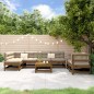 vidaXL Juego muebles de jardín 8 pzas madera maciza pino marrón miel vidaXL Juego muebles de jardín 8 pzas madera maciza pino marrón miel