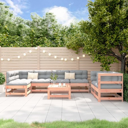 vidaXL Juego de muebles de jardín 8 pzas madera maciza abeto Douglas