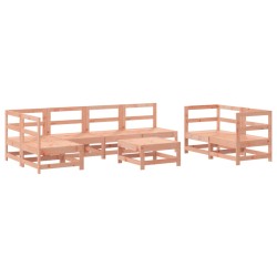 vidaXL Juego de muebles de jardín 8 pzas madera maciza abeto Douglas