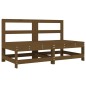 vidaXL Juego muebles de jardín 6 piezas madera maciza pino marrón miel vidaXL Juego muebles de jardín 6 piezas madera maciza pino marrón miel