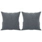 vidaXL Sofá de 2 plazas con cojines terciopelo gris oscuro 140 cm vidaXL Sofá de 2 plazas con cojines terciopelo gris oscuro 140 cm