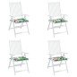 vidaXL Cojines para silla de jardín 4 uds tela multicolor 40x40x3 cm vidaXL Cojines para silla de jardín 4 uds tela multicolor 40x40x3 cm