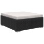 vidaXL Set muebles de jardín 12 pzas y cojines ratán sintético negro vidaXL Set muebles de jardín 12 pzas y cojines ratán sintético negro