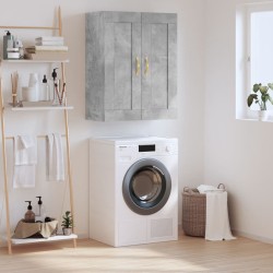 vidaXL Armario de pared madera ingeniería gris hormigón 69,5x34x90 cm