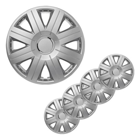ProPlus Juego de tapacubos 4 unidades Cosmos plateado 16"