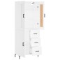 vidaXL Aparador alto madera contrachapada blanco 69,5x34x180 cm vidaXL Aparador alto madera contrachapada blanco 69,5x34x180 cm