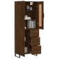 vidaXL Aparador alto madera contrachapada marrón roble 69,5x34x180 cm vidaXL Aparador alto madera contrachapada marrón roble 69,5x34x180 cm