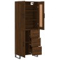 vidaXL Aparador alto madera contrachapada marrón roble 69,5x34x180 cm vidaXL Aparador alto madera contrachapada marrón roble 69,5x34x180 cm