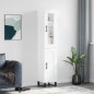 vidaXL Aparador alto madera contrachapada blanco 34,5x34x180 cm vidaXL Aparador alto madera contrachapada blanco 34,5x34x180 cm