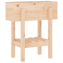 vidaXL Jardinera madera maciza de pino 62x30x69 cm