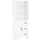 vidaXL Aparador alto madera contrachapada blanco brillo 69,5x34x180 cm vidaXL Aparador alto madera contrachapada blanco brillo 69,5x34x180 cm
