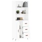 vidaXL Aparador alto madera contrachapada blanco brillo 69,5x34x180 cm vidaXL Aparador alto madera contrachapada blanco brillo 69,5x34x180 cm