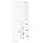 vidaXL Aparador alto madera contrachapada blanco brillo 69,5x34x180 cm vidaXL Aparador alto madera contrachapada blanco brillo 69,5x34x180 cm