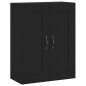 vidaXL Aparador alto madera contrachapada negro 69,5x34x180 cm vidaXL Aparador alto madera contrachapada negro 69,5x34x180 cm