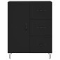 vidaXL Aparador alto madera contrachapada negro 69,5x34x180 cm vidaXL Aparador alto madera contrachapada negro 69,5x34x180 cm