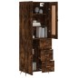 vidaXL Aparador alto madera contrachapada roble ahumado 69,5x34x180 cm vidaXL Aparador alto madera contrachapada roble ahumado 69,5x34x180 cm