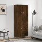 vidaXL Aparador alto madera contrachapada marrón roble 69,5x34x180 cm vidaXL Aparador alto madera contrachapada marrón roble 69,5x34x180 cm