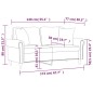 vidaXL Sofá de 2 plazas con cojines cuero sintético rojo tinto 140 cm vidaXL Sofá de 2 plazas con cojines cuero sintético rojo tinto 140 cm