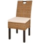 vidaXL Sillas de comedor 2 unidades ratán kubu madera de mango vidaXL Sillas de comedor 2 unidades ratán kubu madera de mango