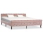 vidaXL Estructura de cama de terciopelo rosa 180x200 cm