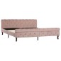 vidaXL Estructura de cama de terciopelo rosa 180x200 cm
