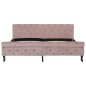 vidaXL Estructura de cama de terciopelo rosa 180x200 cm