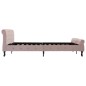 vidaXL Estructura de cama de terciopelo rosa 180x200 cm