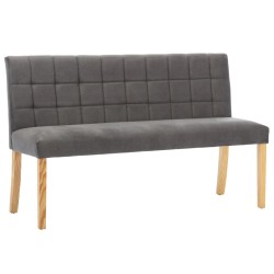 vidaXL Banco de terciopelo gris 140 cm
