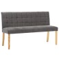 vidaXL Banco de terciopelo gris 140 cm vidaXL Banco de terciopelo gris 140 cm