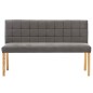 vidaXL Banco de terciopelo gris 140 cm vidaXL Banco de terciopelo gris 140 cm