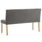 vidaXL Banco de terciopelo gris 140 cm vidaXL Banco de terciopelo gris 140 cm