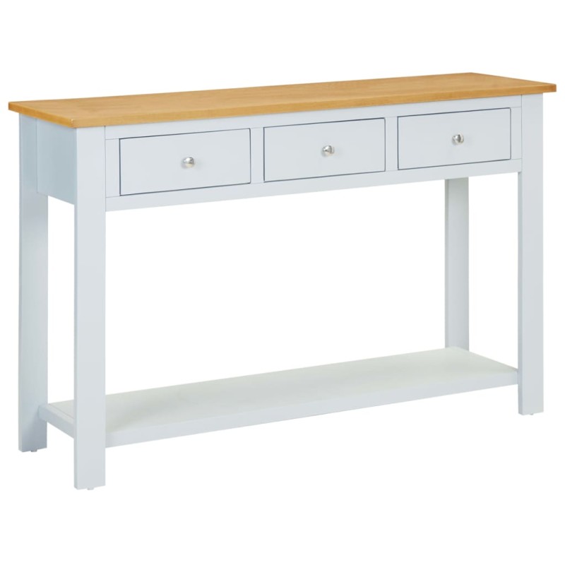 vidaXL Mesa consola de madera de roble maciza 118x35x77 cm vidaXL Mesa consola de madera de roble maciza 118x35x77 cm