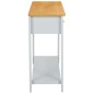 vidaXL Mesa consola de madera de roble maciza 118x35x77 cm vidaXL Mesa consola de madera de roble maciza 118x35x77 cm