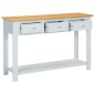 vidaXL Mesa consola de madera de roble maciza 118x35x77 cm vidaXL Mesa consola de madera de roble maciza 118x35x77 cm