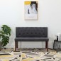 vidaXL Banco de piel de ante artificial gris 120 cm vidaXL Banco de piel de ante artificial gris 120 cm