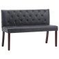 vidaXL Banco de piel de ante artificial gris 120 cm vidaXL Banco de piel de ante artificial gris 120 cm