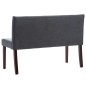 vidaXL Banco de piel de ante artificial gris 120 cm vidaXL Banco de piel de ante artificial gris 120 cm