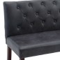 vidaXL Banco de piel de ante artificial gris 120 cm vidaXL Banco de piel de ante artificial gris 120 cm