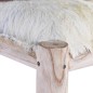 vidaXL Taburete de cocina cuero real de cabra y madera de teca maciza vidaXL Taburete de cocina cuero real de cabra y madera de teca maciza