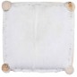 vidaXL Taburete de cocina cuero real de cabra y madera de teca maciza vidaXL Taburete de cocina cuero real de cabra y madera de teca maciza