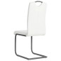 vidaXL Sillas voladizas de comedor 4 unidades cuero sintético blanco