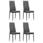 vidaXL Sillas de comedor 4 unidades tela gris claro vidaXL Sillas de comedor 4 unidades tela gris claro