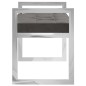 vidaXL Banco de terciopelo y acero inoxidable gris 97 cm vidaXL Banco de terciopelo y acero inoxidable gris 97 cm