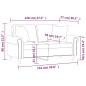 vidaXL Sofá de 2 plazas con cojines cuero sintético gris 120 cm vidaXL Sofá de 2 plazas con cojines cuero sintético gris 120 cm