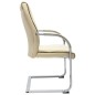 vidaXL Silla de oficina voladiza de cuero sintético crema vidaXL Silla de oficina voladiza de cuero sintético crema