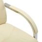 vidaXL Silla de oficina voladiza de cuero sintético crema vidaXL Silla de oficina voladiza de cuero sintético crema